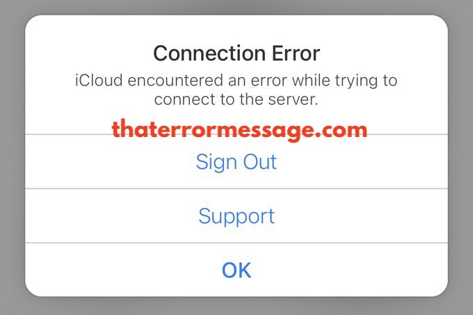 Icloud Encountered An Error While Trying To Connect To The Server