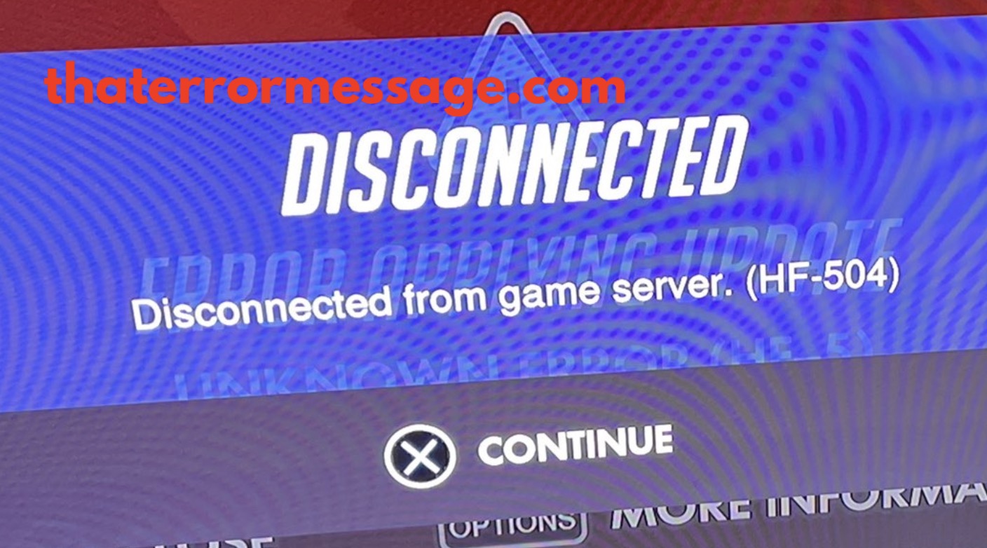 Disconnected From Game Server Hf 504 Blizzard