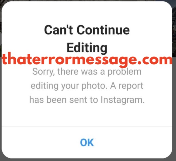 Cant Continue Editing Instagram