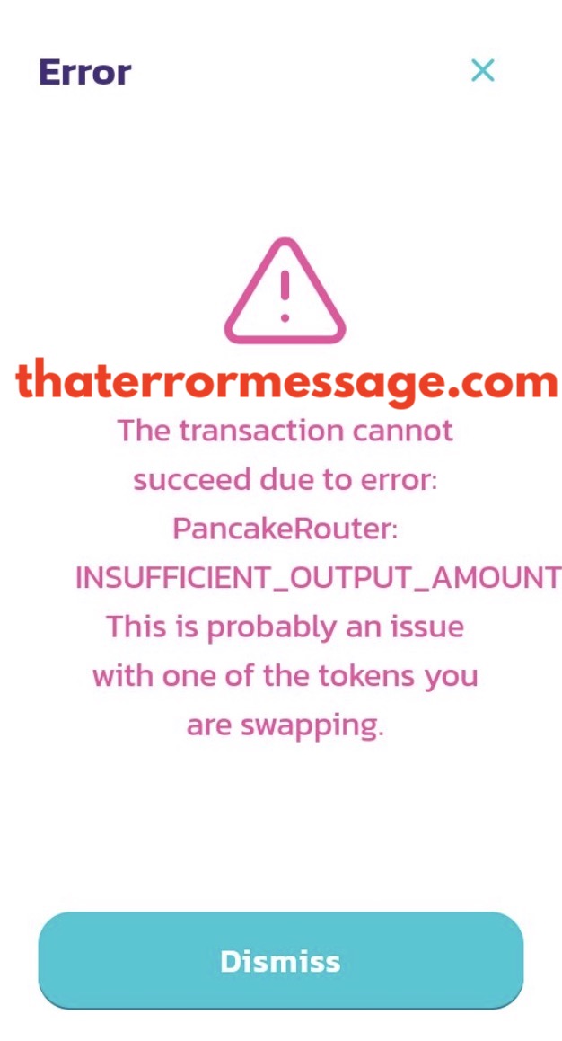 Insufficient Output Amount Safemoon