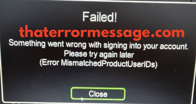 Something Went Wrong Signing Into Your Account Mismatchedproductuserids