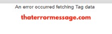 An Error Occurred Fethcing Data Amazon Web Services Aws