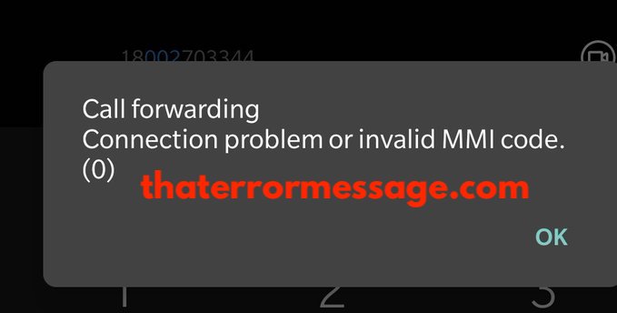 Call Forwarding Connection Problem Or Invalid Mmi Code Vodafone