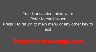 Refer To Card Issuer Steward Bank
