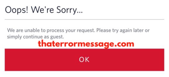 We Are Unable To Process Your Request Delta App