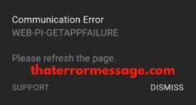 Web Pi Getappfailure Communication Error Fortnite