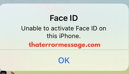 Unable To Activate Face Id On This Iphone