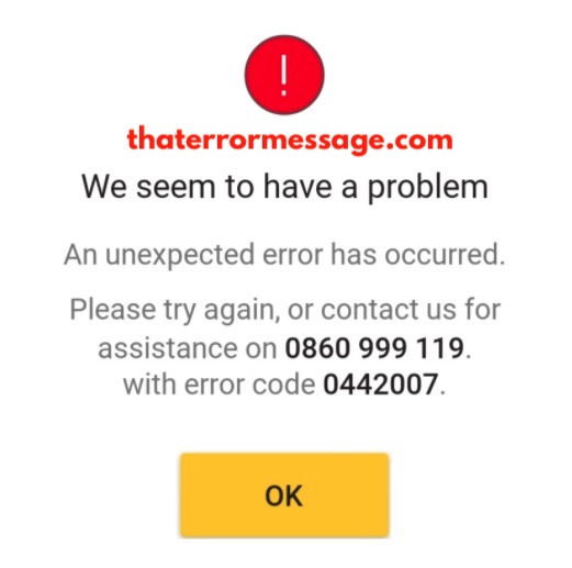 Unexpected Error 0442007 Tyme Bank