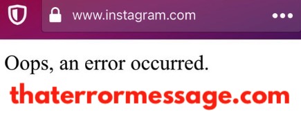 Oops An Error Occurred Instagram