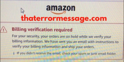Billing Verification Requried Amazon