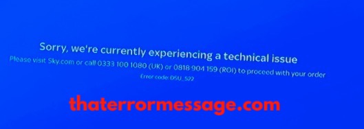 Error Code Dsu 522 Sky Tv