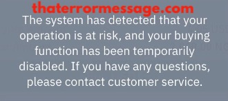 System Has Detected That Your Operation Is At Risk Spiritual