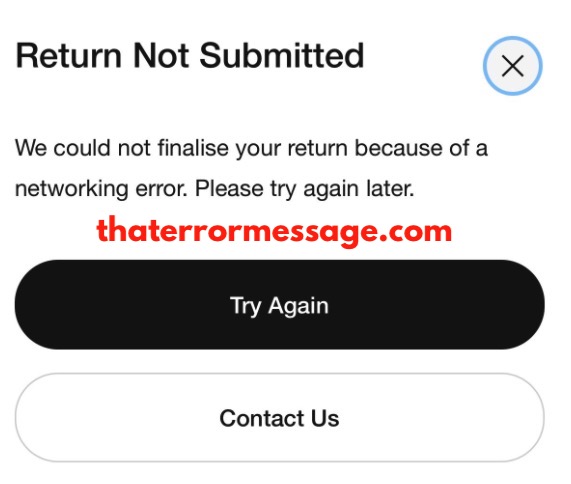 We Could Not Finalise Your Return Because Of A Networking Error Nike Store
