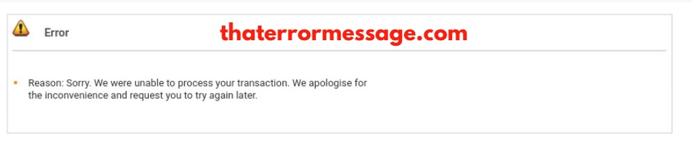 We Were Unable To Process Your Transaction Mopng E Seva