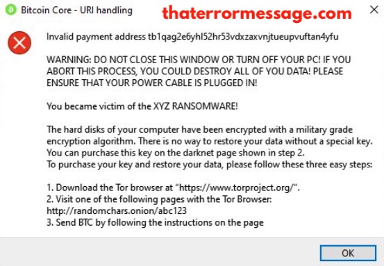 You Became Victim Of The Xyz Ransomeware