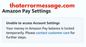 Your Money In Amazon Pay Balance Is Locked