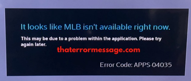Error Code Apps 04035 Xfinity Flex