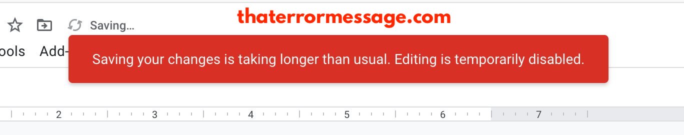 Saving Your Changes Is Taking Longer Than Usual Google