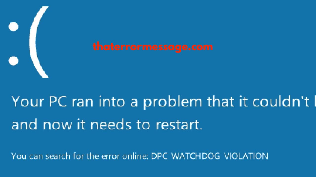 Dpc Watchdog Violation Windows