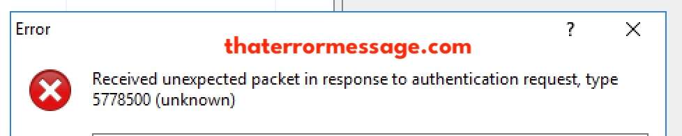 Received Unexpected Packet In Response 5778500 Unknown Winscp