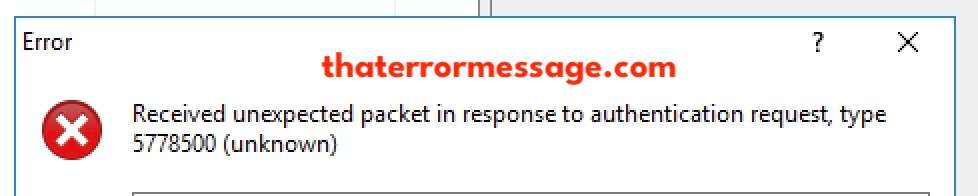 Received Unexpected Packet In Response 5778500 Unknown Winscp
