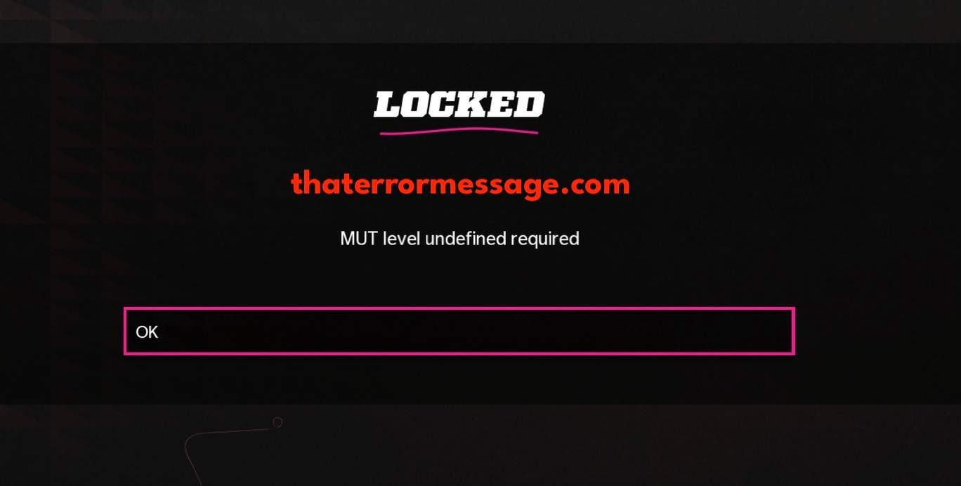 Locked Mut Level Undefined Required Madden