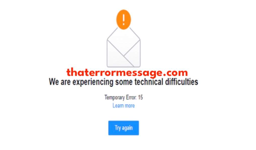 Temporary Error 15 Yahoo