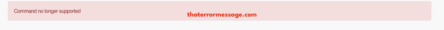 Command No Longer Supported Enom