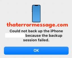 Backup Session Failed Iphone Macos