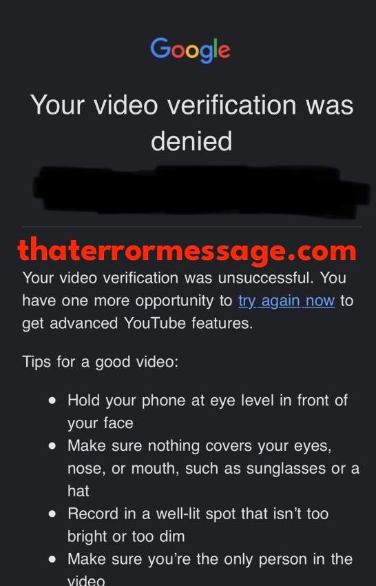 Youtube Video Verificaiton Unsuccessful