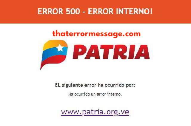 500 Error Patria