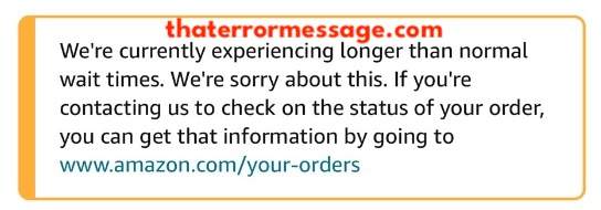 Currently Experiencing Longer Than Normal Wait Times Amazon