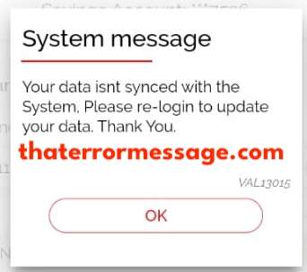 Data Isnt Synced With System Val 13015 Uba Group