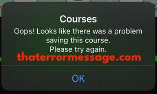 Looks Like There Was A Problem Saving This Course Garmin
