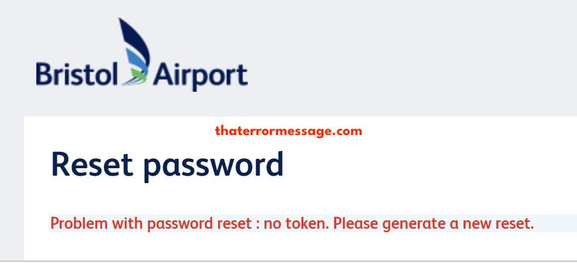 Problem With Password Reset Bristol Airport