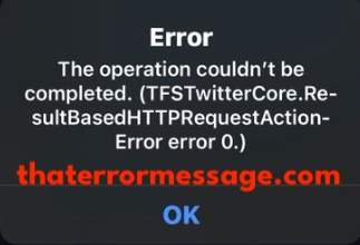 Tfstwittercore Error Update Twitter