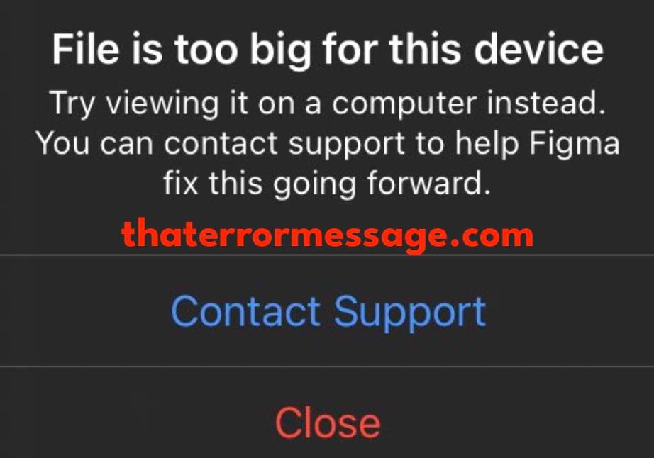 File Is Too Big For This Device Figma