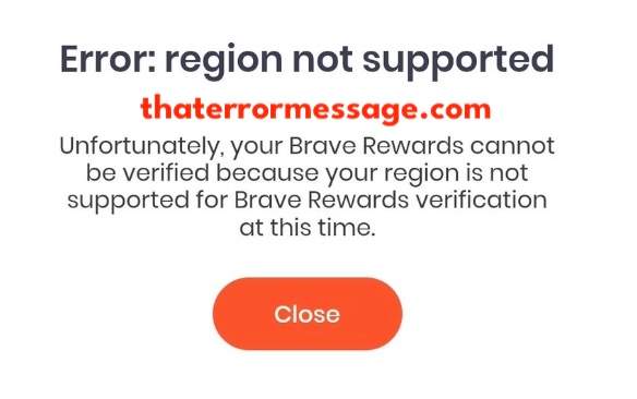 Region Not Supported Brave Rewards