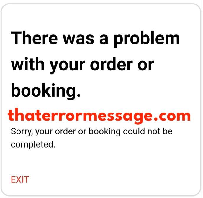 There Was A Problem With Your Order Or Booking Cineworld