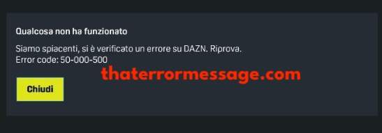 Dazn Error 50 000 500