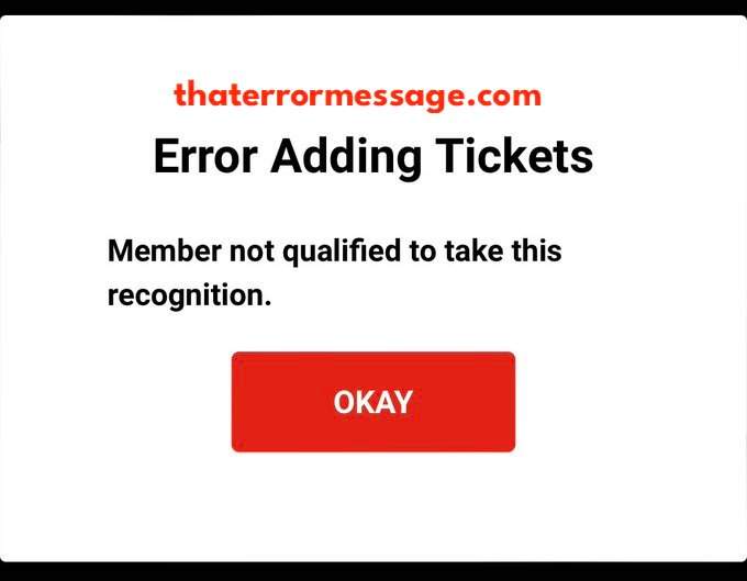 Error Adding Tickets Cineworld