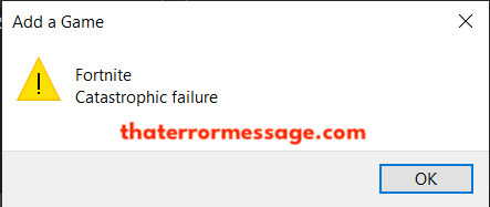 Catastrophic Failure Fortnite