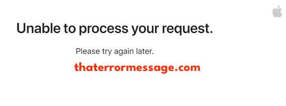Unable To Process Your Request Apple Tv