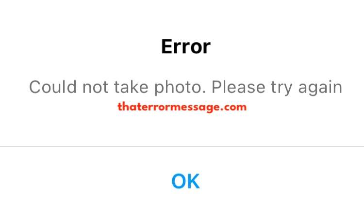 Could Not Take Photo Instagram