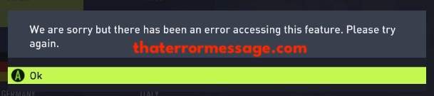 Error Accessing This Feature Ea Fifa