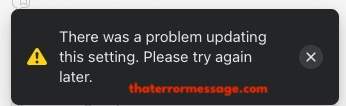 There Was A Problem Updating This Setting Facebook Meta