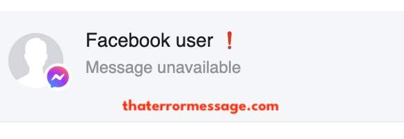 Message Unavailable Facebook User