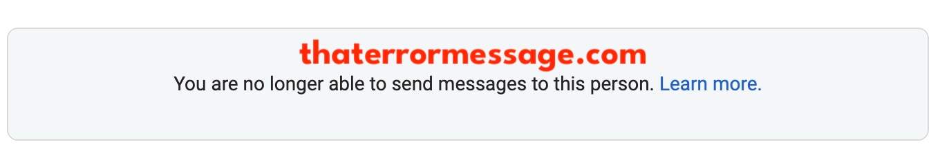You Are No Longer Able To Send Messages To This Person Facebook