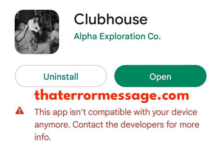 This App Isnt Compatible With Your Device Anymore Clubhouse