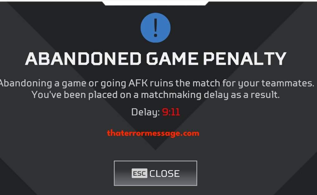 Abandoned Game Penalty Apex Legends